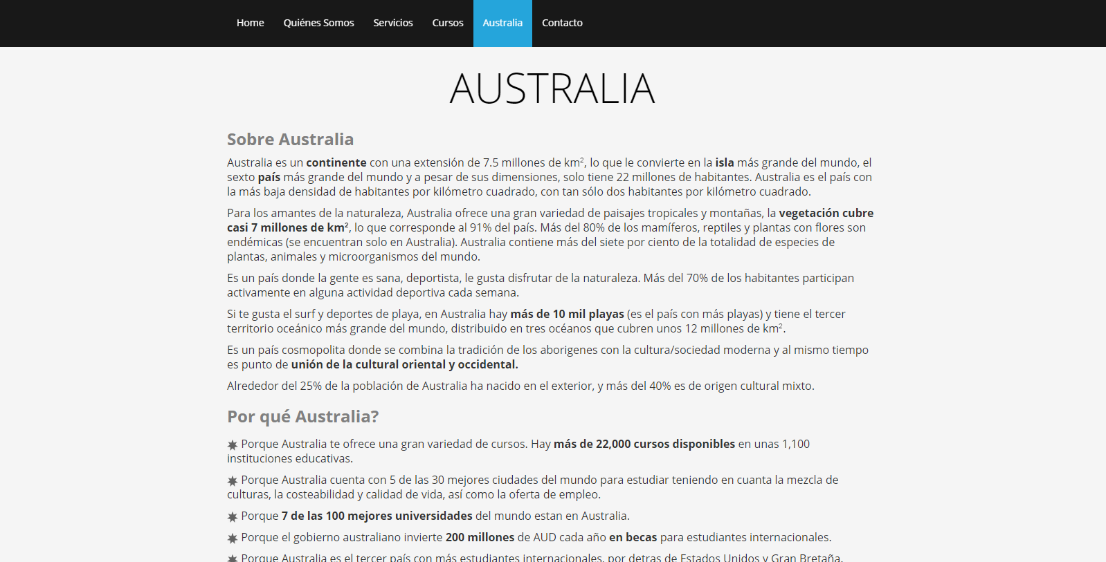 Rumbo Australia's Information about Australia